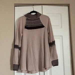 Free People Sweater-Moon Sand Color, Small